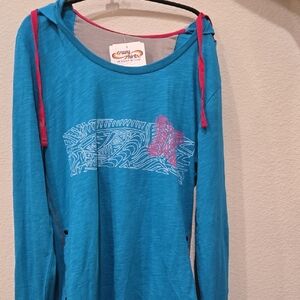 CRAZY SHIRT Women's Blue Hoodie